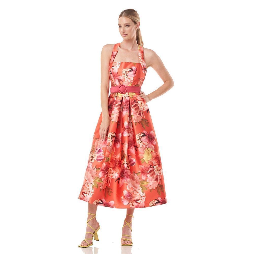 KAY UNGER MORGANA TEA LENGTH DRESS US 16 $298